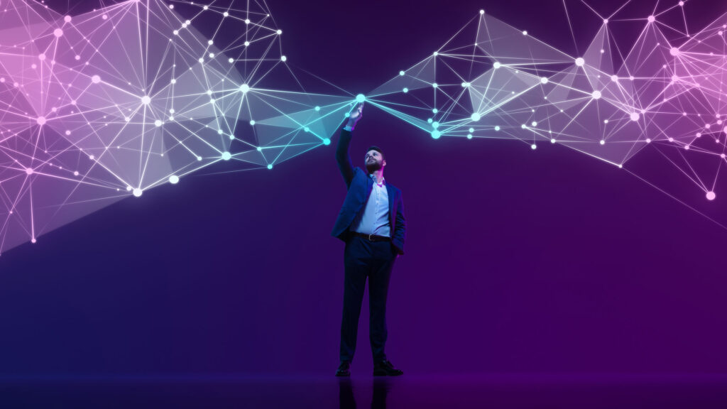 A member of the B2B marketing team leveraging AI insights to create B2B sales and marketing campaigns.