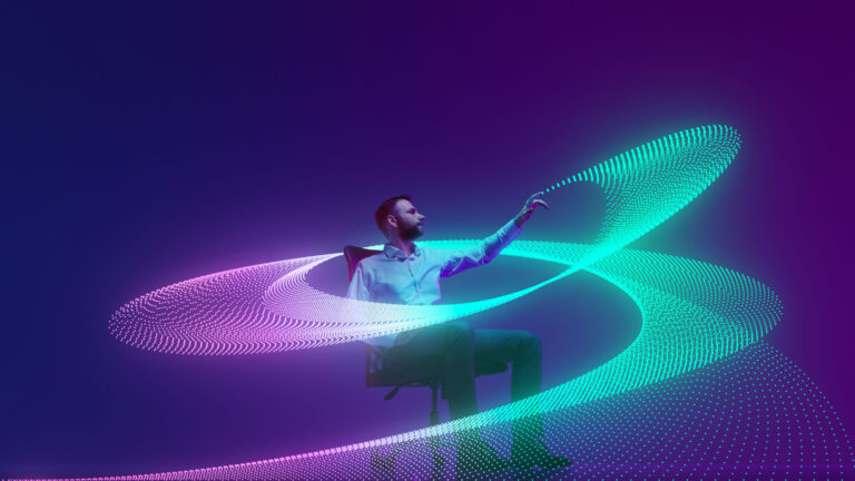 A member of the B2B sales team using the AI tools to accelerate B2B sales and marketing performance.